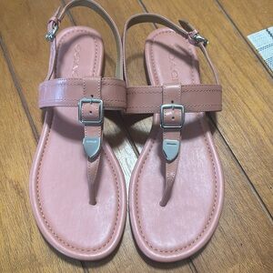 Cute pink Coach sandals size 8